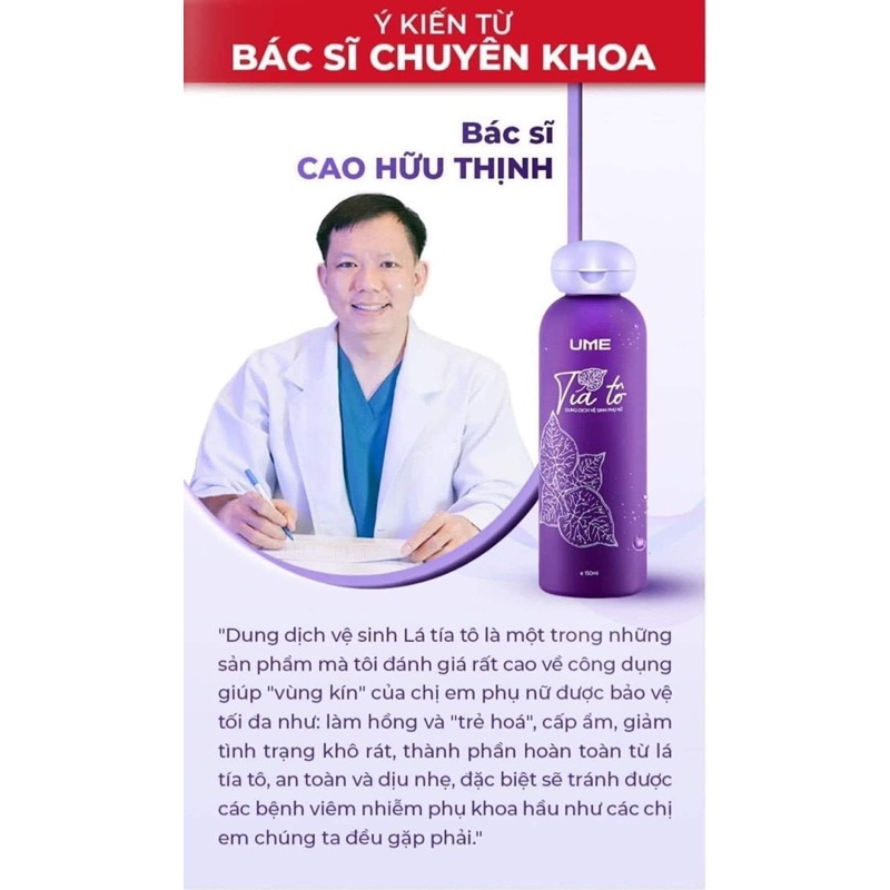 Dung dịch vệ sinh Ngọc Trinh Lá Tía Tô Ume 150ml mẫu mới !