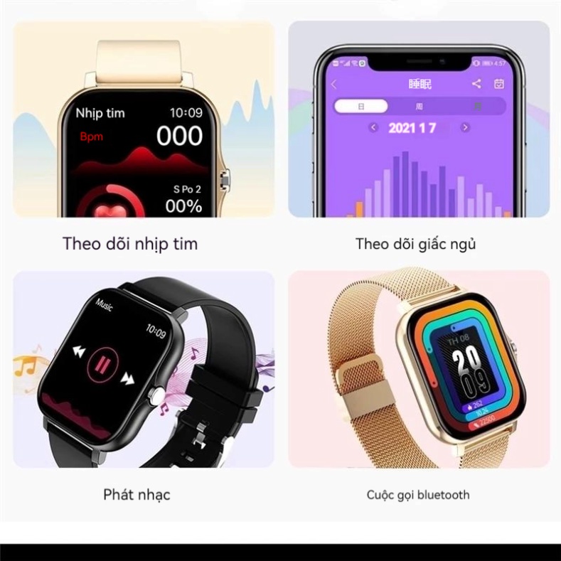 Đồng Hồ Thông Minh Cuộc Gọi Bluetooth XIAOMI 2023 Đồng Hồ Thông Minh Smartwatch Nam Nữ Điều Khiển Nhạc Theo Dõi Nhịp Tim