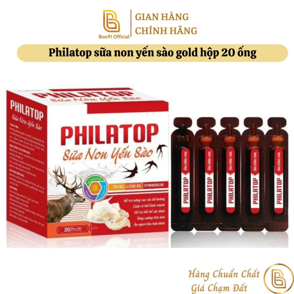 Philatop sữa non yến sào hộp 20 ống Wingroup (tem công ty)