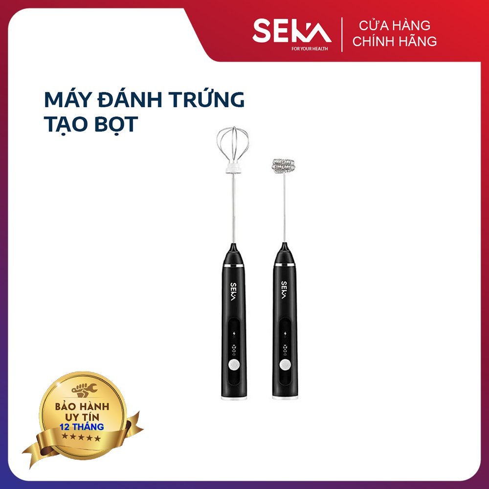 Máy Đánh Trứng Cầm Tay SEKA, Máy Tạo Bọt Cafe Cầm Tay Mini 3 Tốc Độ Sạc USB Tiện Sử Dụng