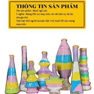 Muối gạo phong thủy bày ban thần tài, ban thờ- muối gạo ngũ sắc chiêu tài lộc may mắn cho gia chủ