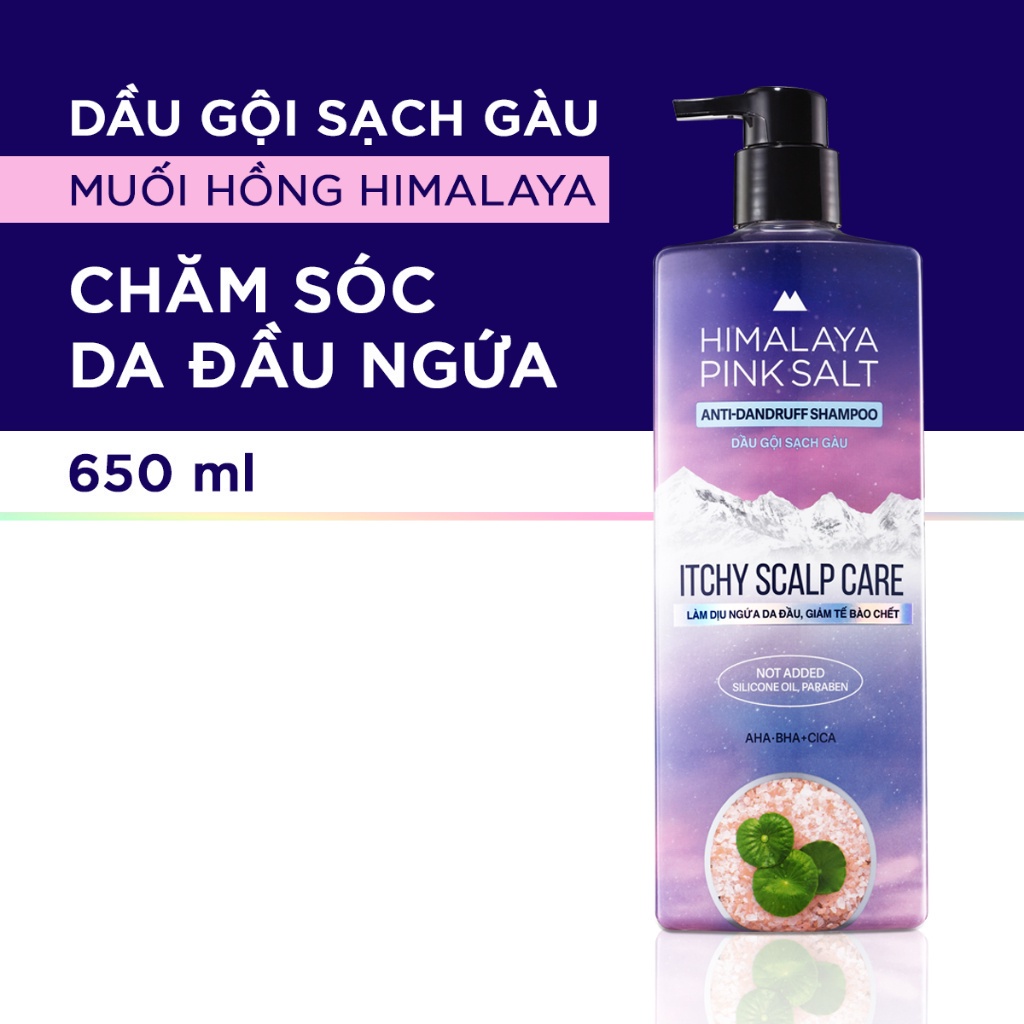 Dầu gội Dành Cho Da Đầu Bết/ Giảm Ngứa/ Làm Sạch Da Đầu/ Himalaya Pink Salt 650ml