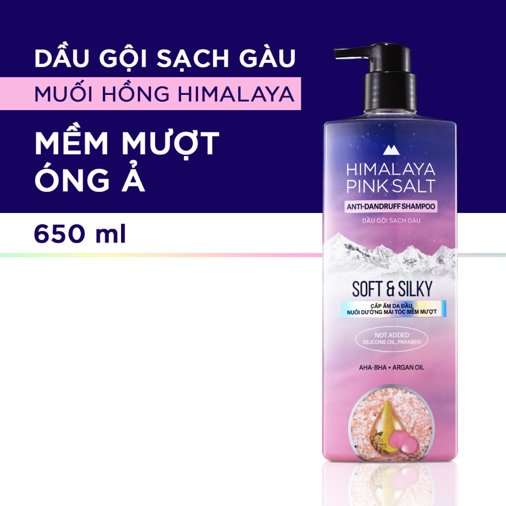 Dầu gội Dành Cho Da Đầu Bết/ Giảm Ngứa/ Làm Sạch Da Đầu/ Himalaya Pink Salt 650ml
