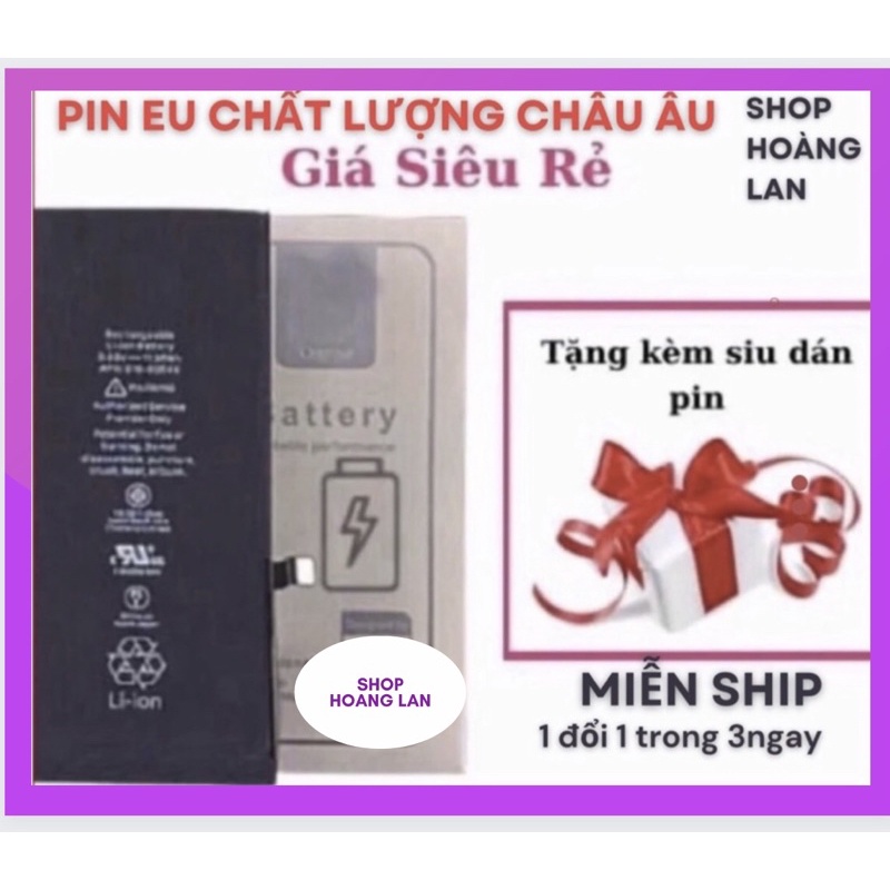 Pin EU Zin Cho 5 5s 5c 5se 6 6p 6s 6sp 7 7p 8 8p Mới Bảo Hành 12 Tháng Tặng Kèm Siu Dán