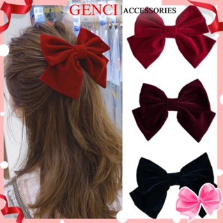  Kẹp Tóc Nơ Vải Nhung Bản To Phong Cách Hàn Quốc Kẹp Tóc Nhung Sang Chảnh GENCI NN01 