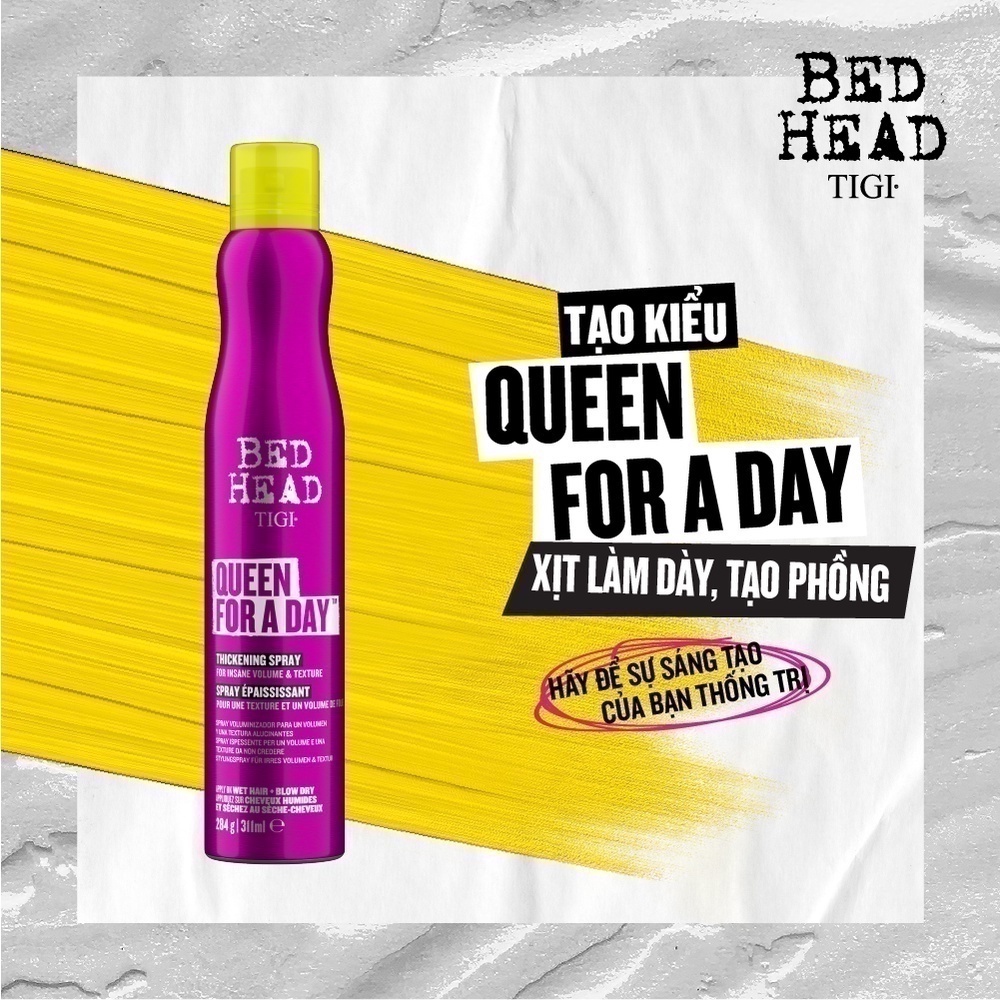 Xịt tạo độ phồng và làm dày cho tóc TIGI Bed Head Queen For A Day™ 284g | 311ml