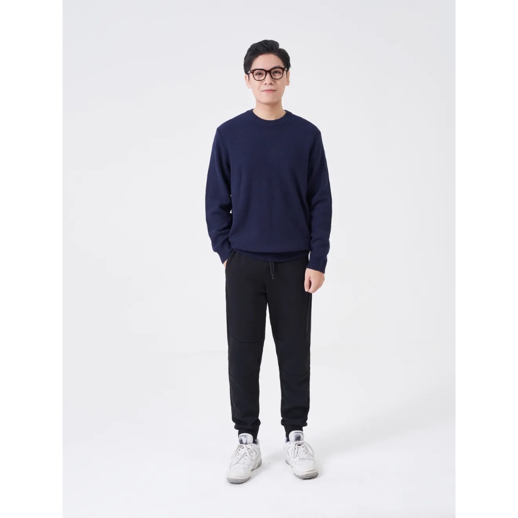 Áo len nam CANIFA dáng suông basic dài tay cổ tròn 8TE23W022