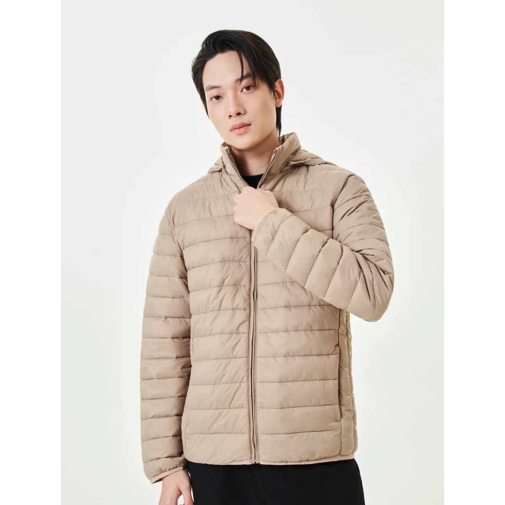 Áo khoác nam CANIFA chần bông ba lớp có mũ siêu nhẹ 8OT23W012