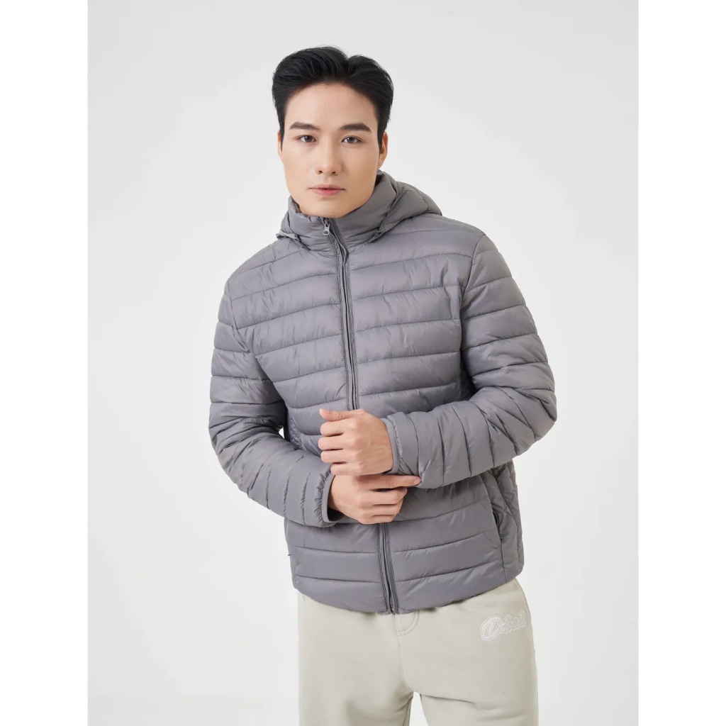 Áo khoác nam CANIFA chần bông ba lớp có mũ siêu nhẹ 8OT23W012