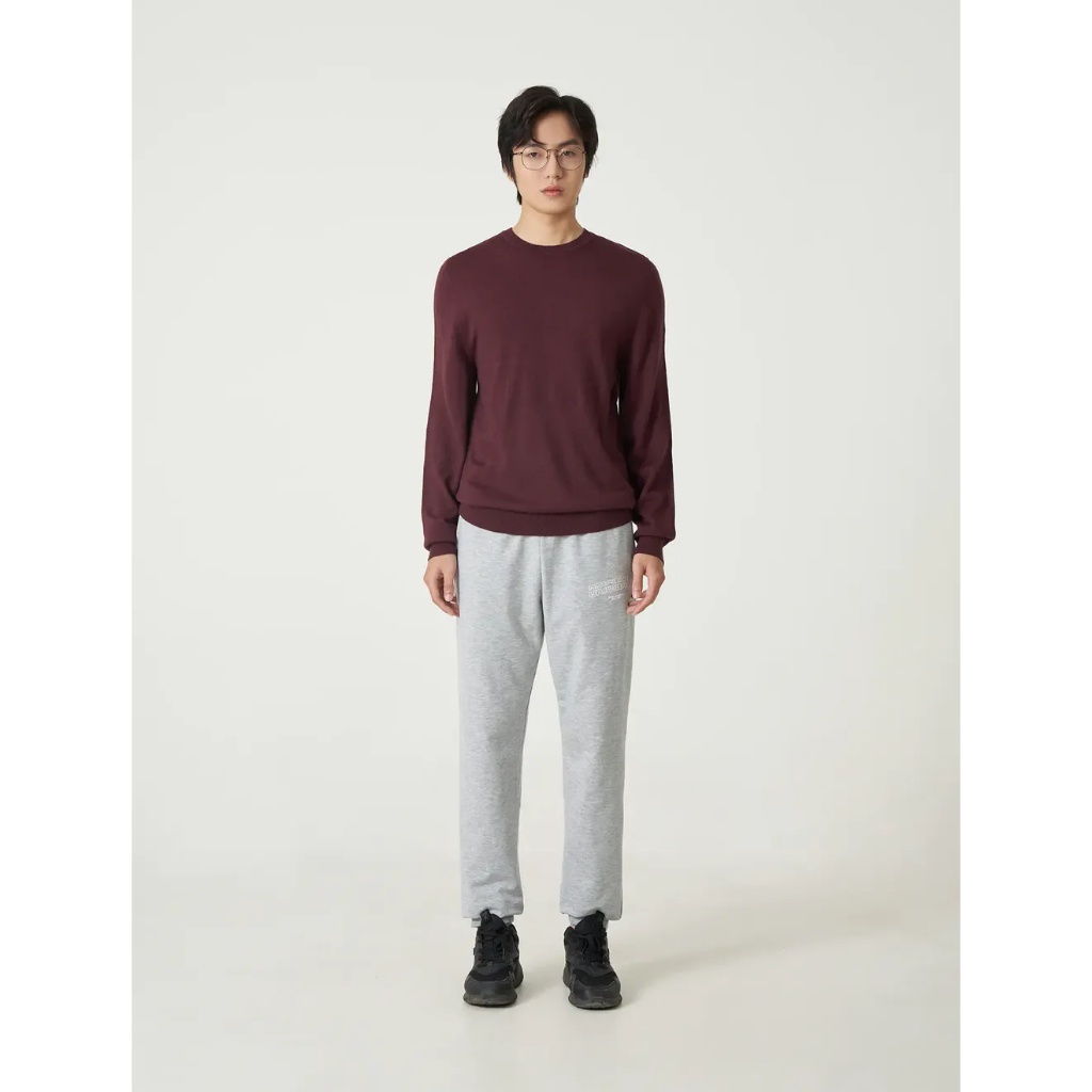 Áo len nam CANIFA dáng ôm basic cổ tròn dài tay 8TE23W008