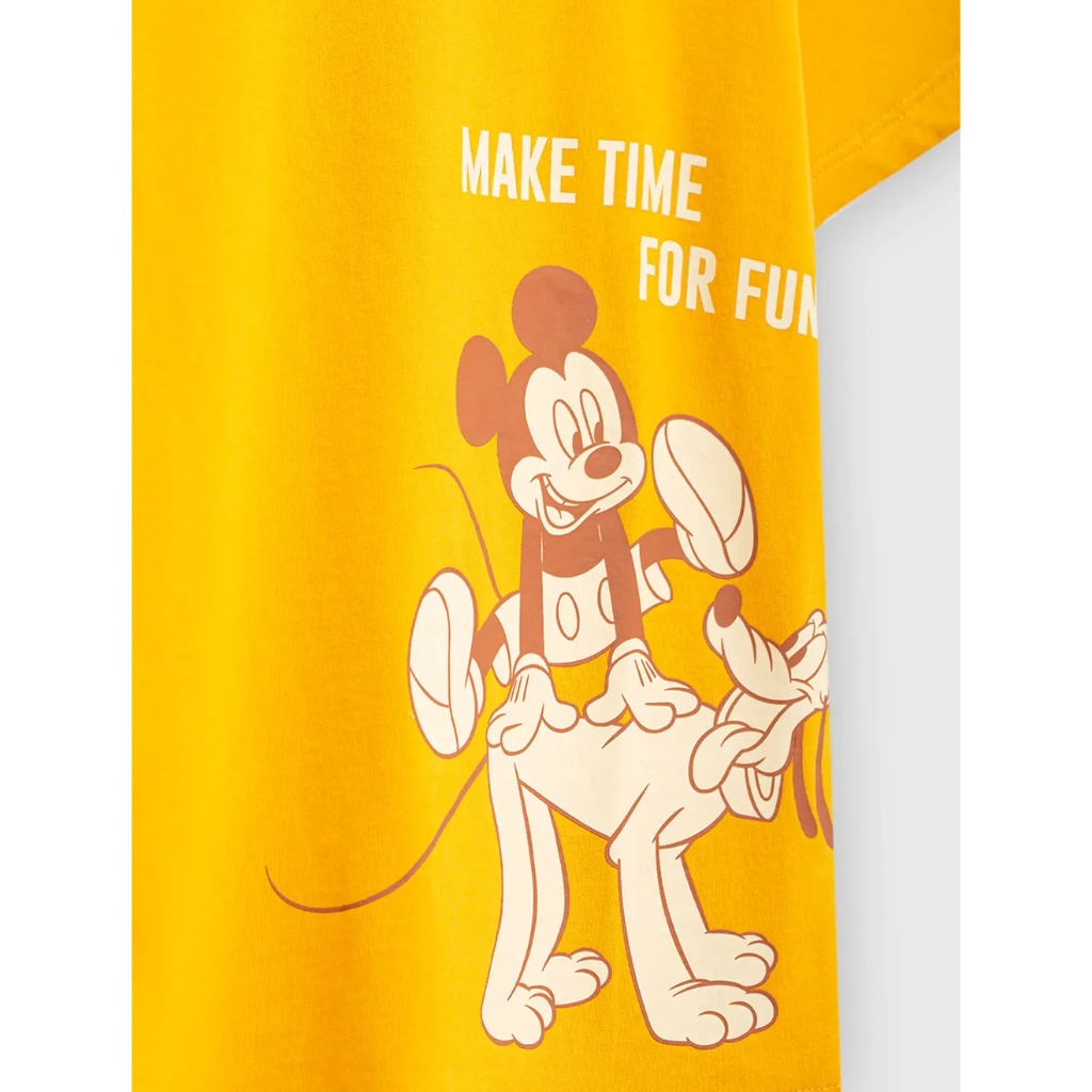 Áo phông bé trai CANIFA áo thun cổ tròn cộc tay in hình chuột mickey 2TS23W004
