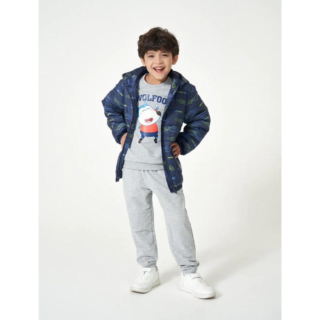 Áo khoác bé trai CANIFA chần bông có mũ chống nước 2OT23W006