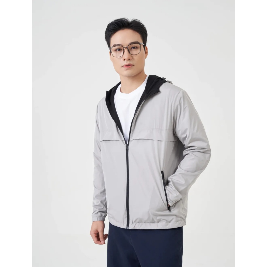 Áo khoác nam CANIFA có mũ kéo khóa dày dặn 8OT23W017