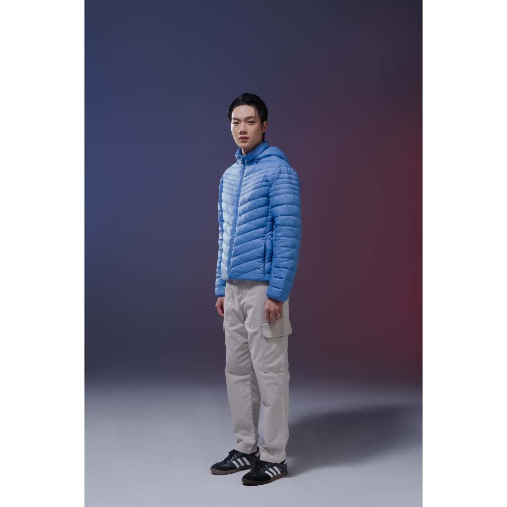 Áo khoác phao nam CANIFA chần bông Ultra Air ba lớp siêu nhẹ siêu ấm có mũ tháo rời 8OT23W030