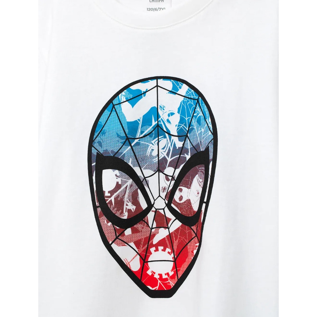 Áo phông bé trai CANIFA áo thun ngắn tay chất liệu cotton in hình Spiderman 2TS23W005