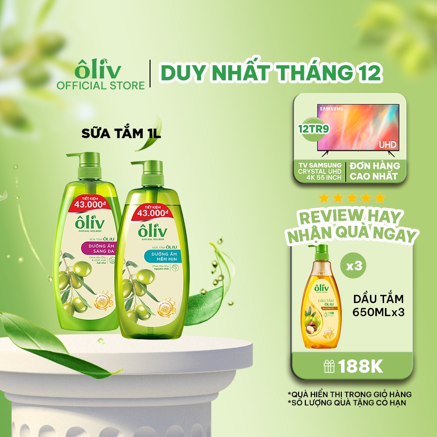 Sữa Tắm Dưỡng Da Ôliv Dưỡng Ẩm 1L