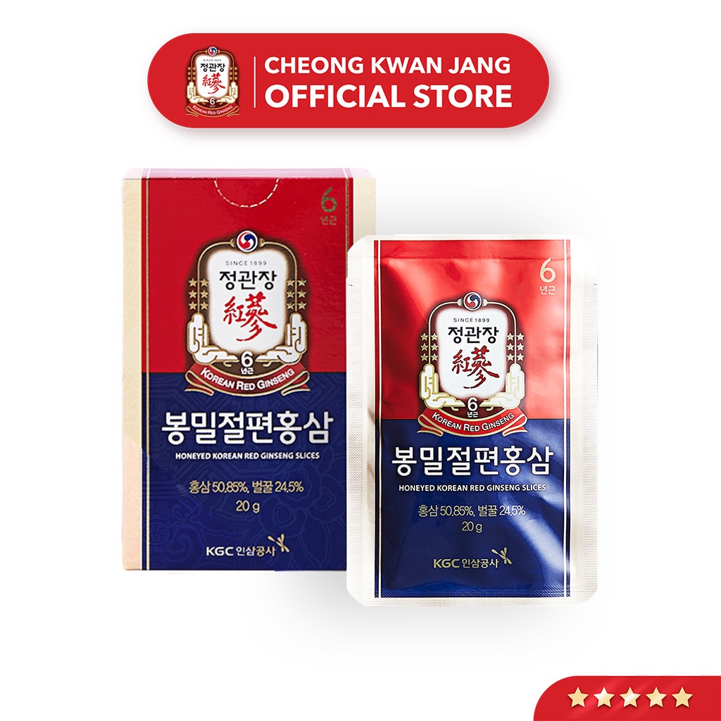 Hồng Sâm Hàn Quốc Cắt Lát Tẩm Mật Ong Thượng Hạng KGC Cheong Kwan Jang (Hộp nhỏ 20g)