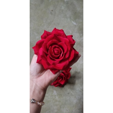 Đầu bông hồng nhung cao cấp - đầu bông rộng 10.5-12cm