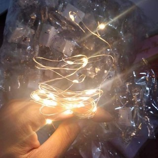 20 cái đèn led đom đóm đèn fairylight trang trí đèn trung thu hộp quà bó hoa 20/10 màu vàng dài 2m