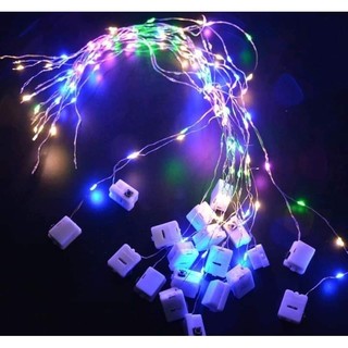Đèn led đom đóm đèn fairylight trang trí đèn trung thu hộp quà bó hoa 20/10 nhiều màu dài 3m
