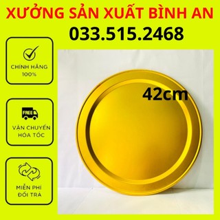 Mâm vàng 42cm. Dùng đựng hoa quả, đồ lễ, mâm cơm. Giá gốc tại xưởng không đâu rẻ và chất lượng bằng