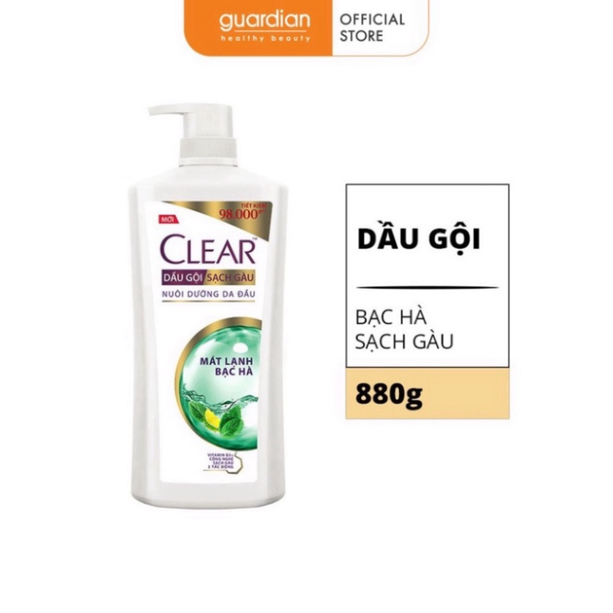 Dầu Gội Sạch Gàu Nuôi Dưỡng Da Đầu Clear Mát Lạnh Bạc Hà 880gr 1 1