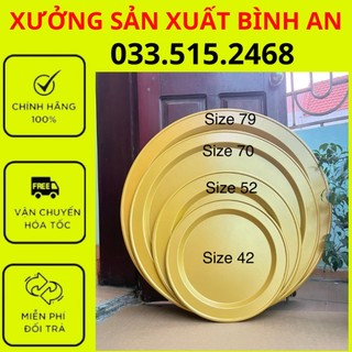 Mâm nhôm vàng 62 cm , mâm ăn cơm , mâm lễ , mâm ăn lẩu ngày tết