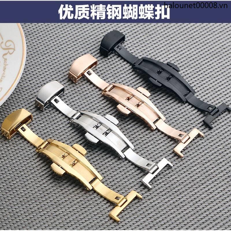 Khóa Bướm Nhấn Tự Động Bằng Thép Không Gỉ Có Thể Gập Lại Khóa Cài Màu Vàng / Bạc / Hồng /