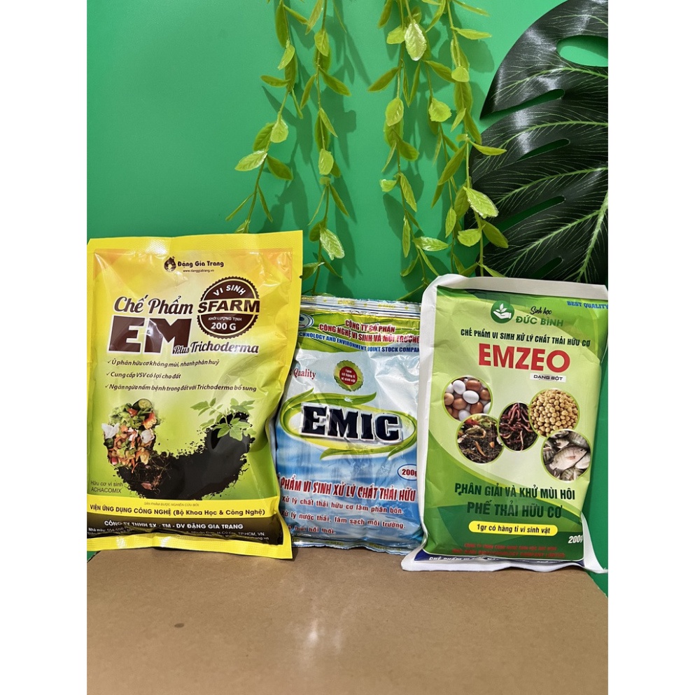 Men vi sinh Emzeo, Emic, EM khử mùi hôi phân gà, cá, ủ đậu tương, rác nhà bếp, vỏ trái cây thành phân hữu cơ không mùi