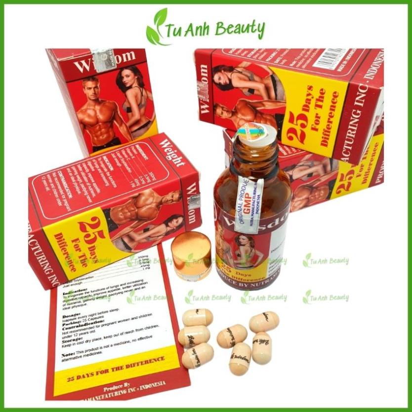 Tăng cân wisdom weight, vitamin tăng cân wisdom weight chính hãng indonesia tăng cân an toàn không tích nước