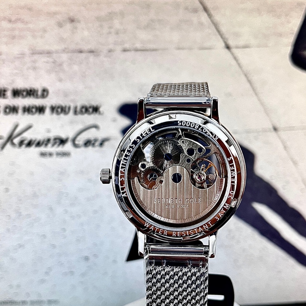 Đồng hồ cơ Nam Kenneth Cole New York dây thép không gỉ 43mm - đồng hồ cơ -  Automatic chính hãng KC50780005