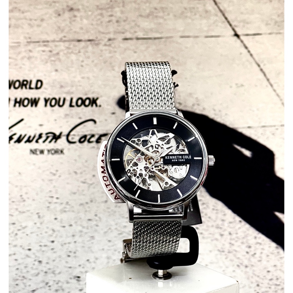 Đồng hồ cơ Nam Kenneth Cole New York dây thép không gỉ 43mm - đồng hồ cơ -  Automatic chính hãng KC50780005
