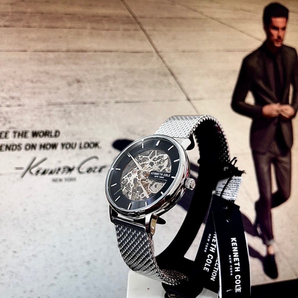 Đồng hồ cơ Nam Kenneth Cole New York dây thép không gỉ 43mm - đồng hồ cơ -  Automatic chính hãng KC50780005