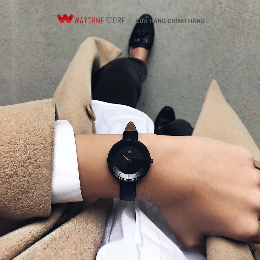 Đồng hồ Nữ MVMT dây da đen 32mm - D-FB01-BLBL - Đồng hồ chính hãng
