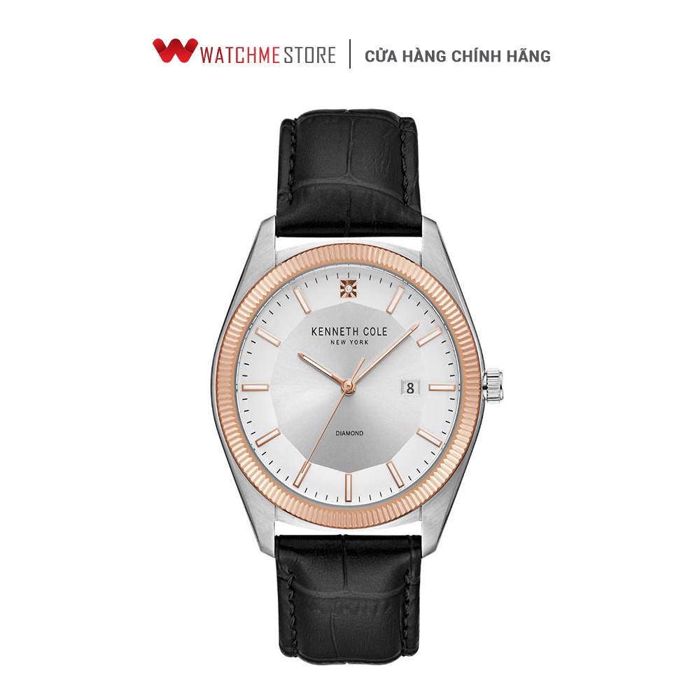 Đồng hồ Nam Kenneth Cole dây da 41mm - Genuine Diamond KC51022009