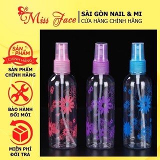 Lọ xịt đựng cồn, đựng axitol loại 100ml - vòi xịt chuyên dụng - hoạ tiết xinh xắn - dụng cụ đựng nước lau gel, axitol…