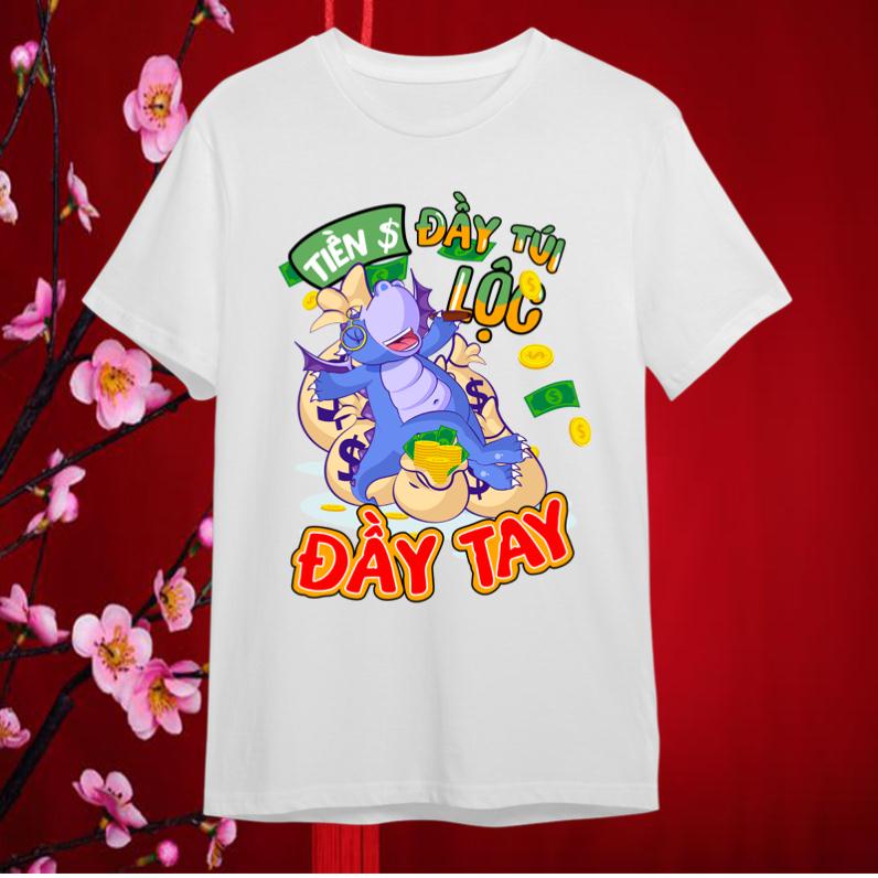 Áo thun gia đình tết 2024, áo thun tết 2024 unisex giáp thìn năm con rổng, áo thun tết cho bé trai bé gái, 145 mẫu áo