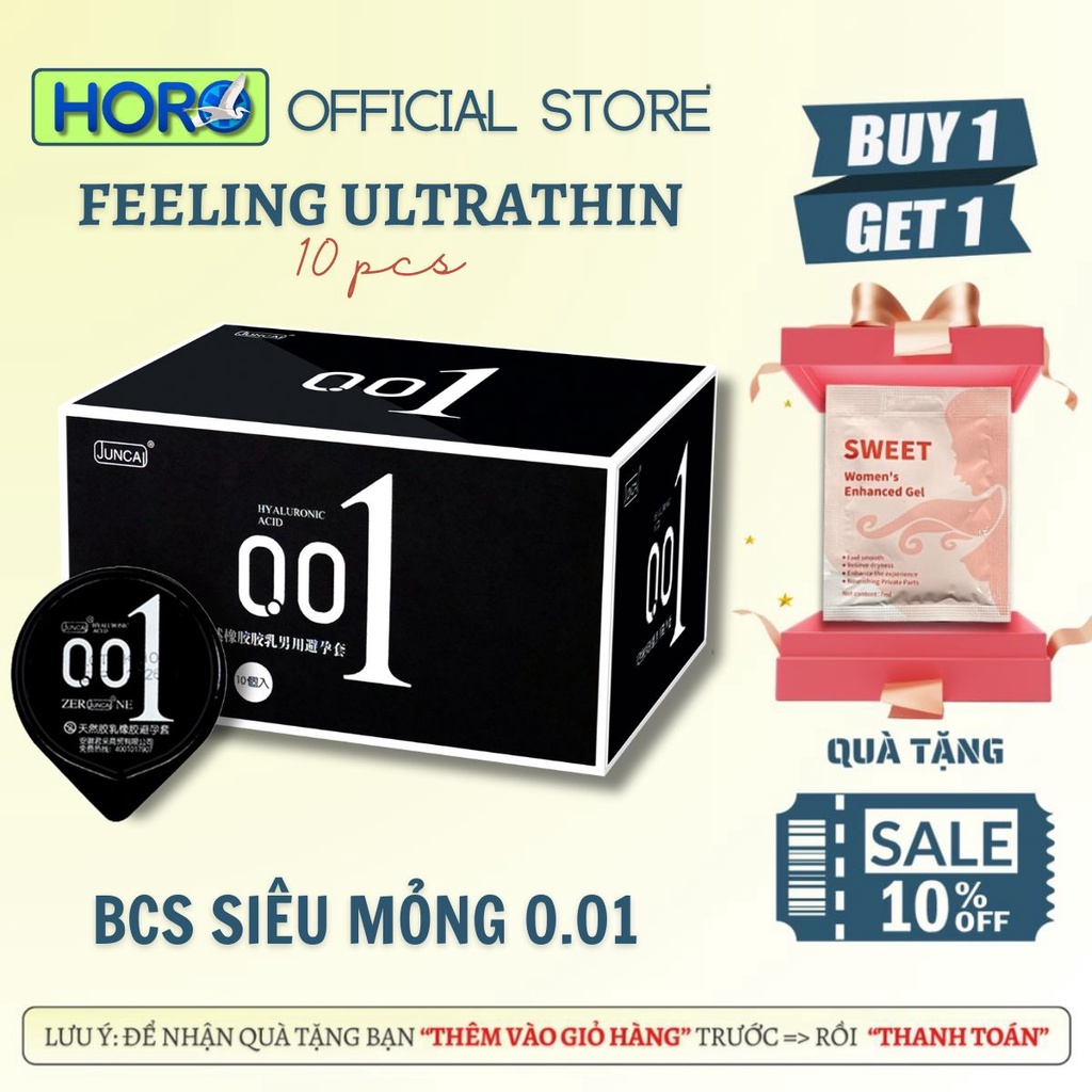  Bao cao su Juncai 001 siêu mỏng gân gai kéo dài thời gian, cao cấp nhiều gel bôi trơn, BCS juncai-olo_store