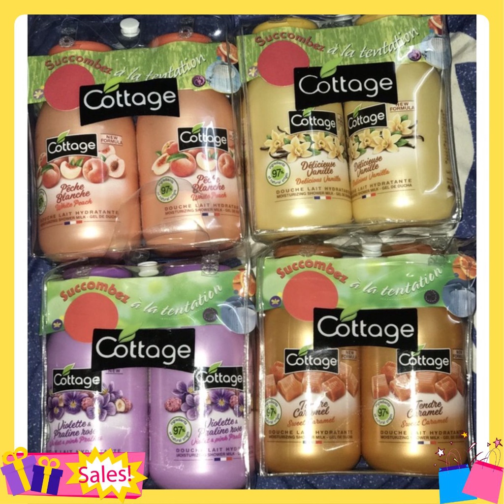 Set quà 2 chai Sữa tắm Cottage 250ml