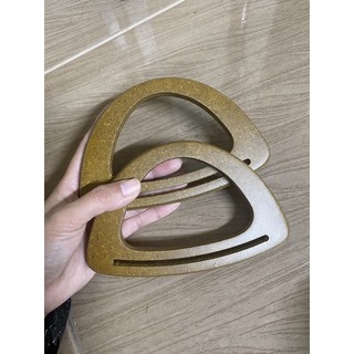 Cặp qoai gỗ làm túi xách Macrame, quai gỗ làm túi, phụ kiện làm túi