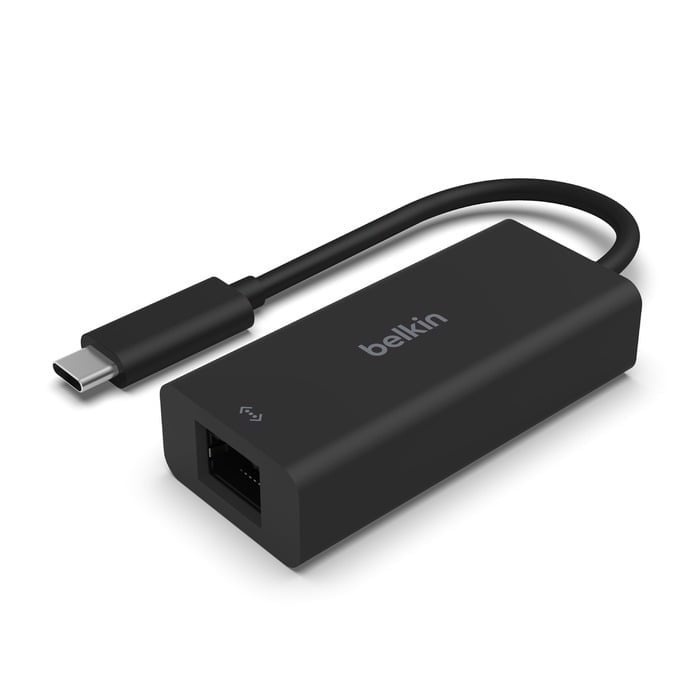 Adapter chuyển đổi Belkin USB-C to Ethernet 2.5 Gigabit màu đen INC012btBK