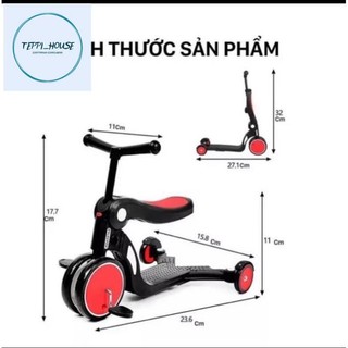 Xe scooter đa năng 5 trong 1 roadstar freekids cho bé 1-6 tuổi - freekids 5in1 - bảo hành 1 năm - scooter 5in1