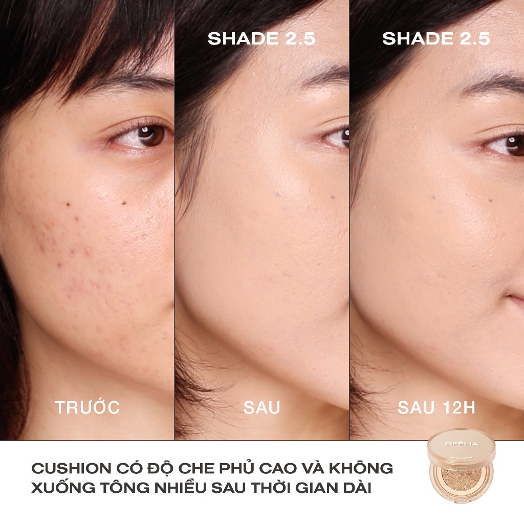 Phấn Nước Mịn Lì Lâu Trôi OFÉLIA Uncovered Longwear Cushion SPF50+/PA++++ 12g