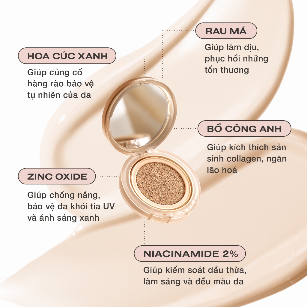 Phấn Nước Mịn Lì Lâu Trôi OFÉLIA Uncovered Longwear Cushion SPF50+/PA++++ 12g