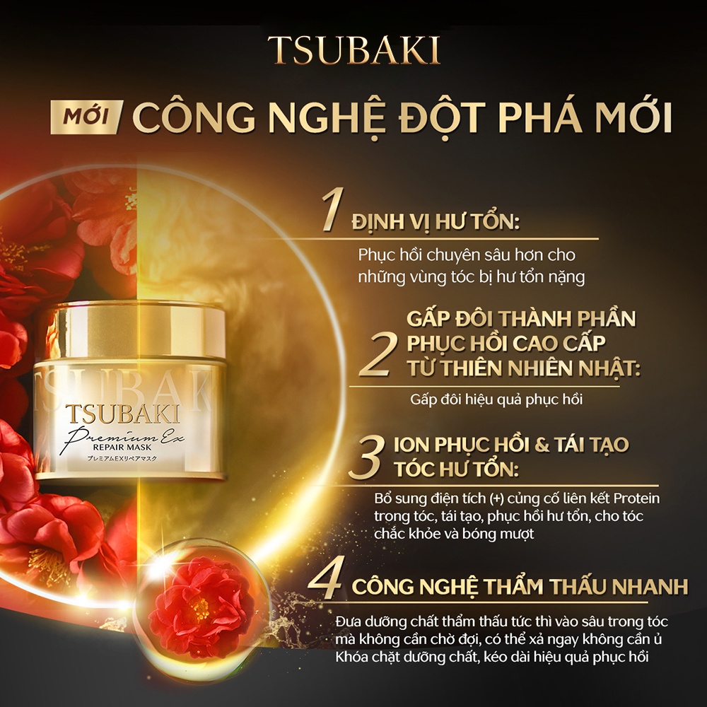 Mặt Nạ Tóc Giúp Phục Hồi Tsubaki Premium Repair Mask 180Gr