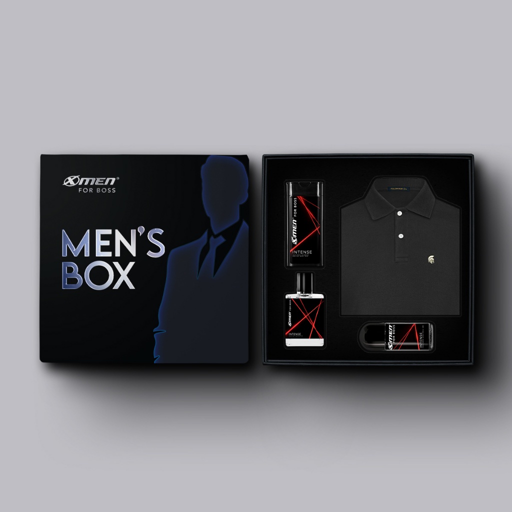 [Hàng Tặng] Hộp quà Men's Day - Áo + Nước Hoa Xmen for Boss EDT 49ml + Dầu Gội Intense 180g + Lăn Intense 50ml