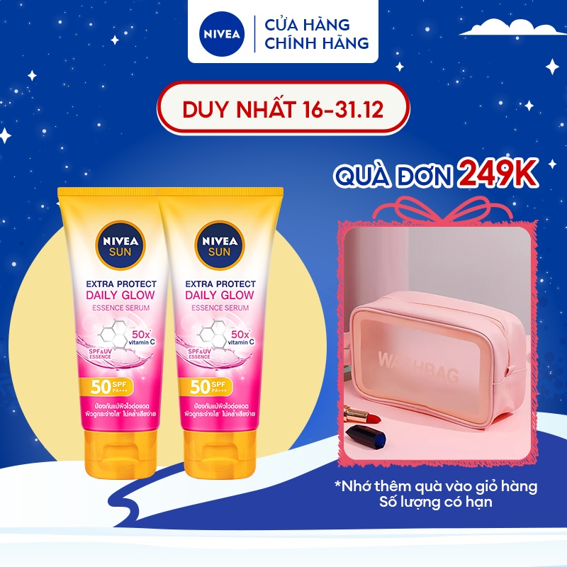 Bộ 2 Serum Chống Nắng Toàn Thân NIVEA SPF0 PA+++ Sáng Mịn Đều Màu Da (180 ml) - 86092