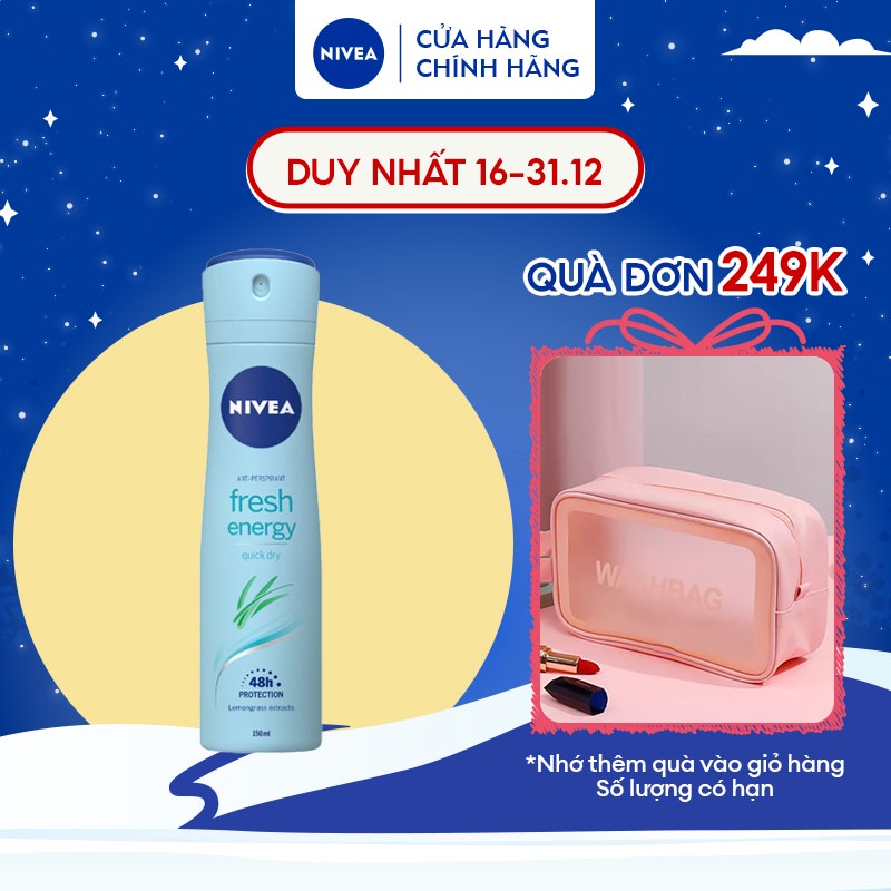 Xịt Ngăn Mùi NIVEA Tươi Mát Sức Sống (150 ml) - 83750