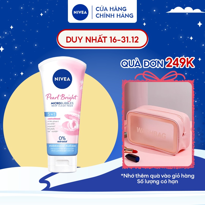 Sữa Rửa Mặt NIVEA Pearl Bright Dưỡng Sáng Da Ngọc Trai (50 G) - 86704