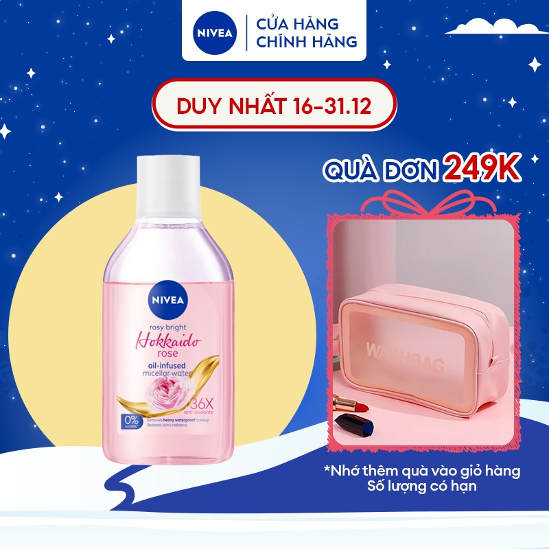 Nước Tẩy Trang NIVEA Hokkaido Rose Làm Sạch Trang Điểm Hiệu Quả (400 ml) - 86550